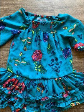 Osh Kosh B'Gosh Turquoise Floral OshKosh Dress 2T